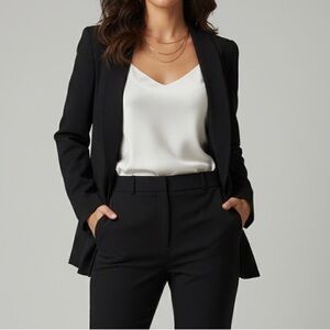 Aritzia Babaton Size 4 Black Blazer One Button Closure